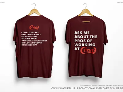 Conn's HomePlus | Promotional Employee T-Shirt Designs advertisement apparel branding conns connshomeplus design flat graphic design icon illustration logo marketing print sales screenprinting shirtdesign typography vector