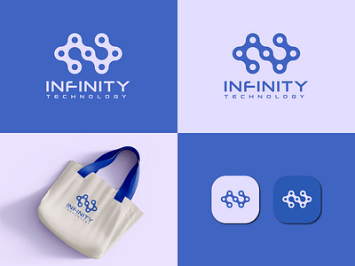 Infinity Technology abstract app logo branding creative logo logo logo design logo designer logo icon minimal logo minimalist logo symbol vector vectplus7 website logo