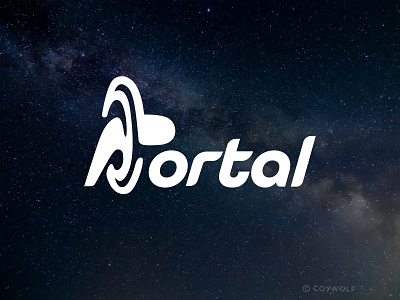 Portal Wordmark ar augmented reality brandmark door font design futuristic lettering logo logo design logodesign logos logotype portal tech technology virtual reality vr window wordmark