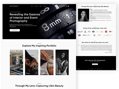 Photographer Website adaptations branding business website landing page mobile website photographer website photography photoshoot portfolio website ui design