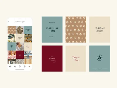 Josephine I branding identity logo los angeles pattern retail script typography