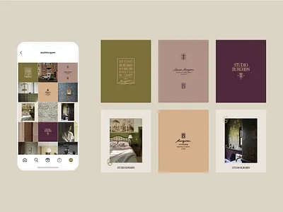 Studio Burgoon II branding identity interior design logo social media typography