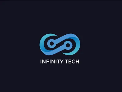 Infinity Tech Logo, Brand Identity, Logo Design brand identity branding colorful logo creative logo gradient graphic design icon mark infinity logo logo logo concept logo design logo idea logo mark logo process logo type modern logo tech logo technology typography unique logo