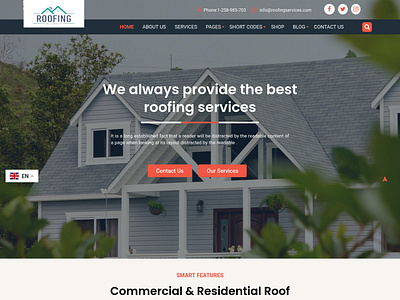 Roofing Company Website branding design graphic design ui ux website wordpress