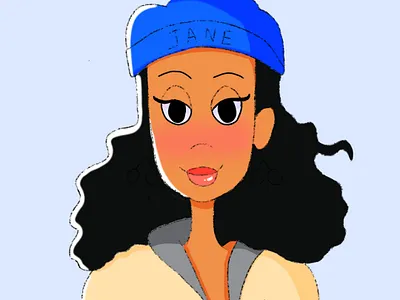 Cartoon faces art cartoon character design face flat girl illustration
