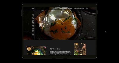 EAT&LOVE dark design eat food graphic design restaurant ui vector web web design