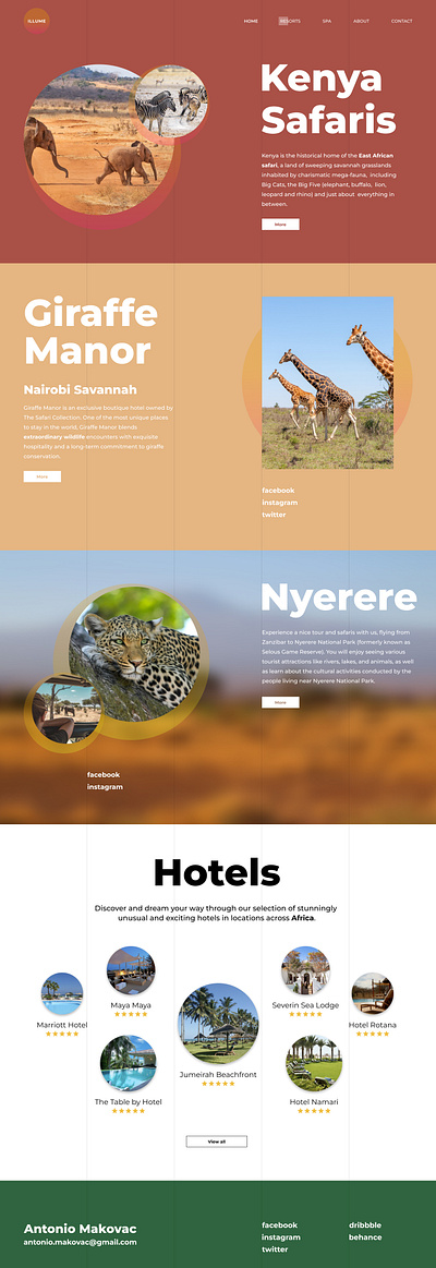 Illume Safari website branding colors design experience logo ui ux