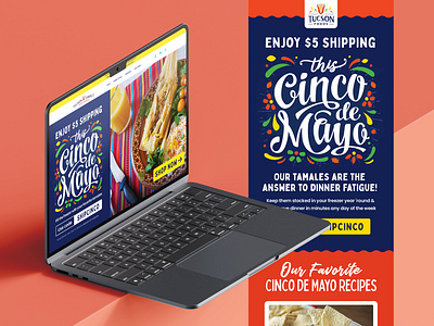 Cinco de Mayo Newsletter Design email food graphic design tamale