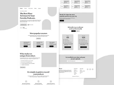 Converting Dribbble UI into Wireframe Case Study ui uiux web web design website