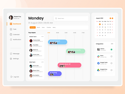 Project Management Dashboard app clean clean ui design dashboard design management productivity project management task management task manager tasks todo todo list ui ux web webapp