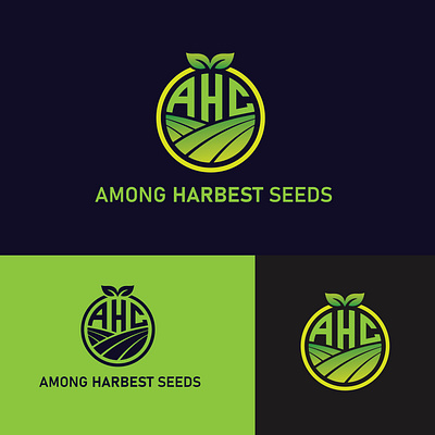 Among Harbest Seeds icon related modern logo design template branding business logo design graphic design green text logo illustration logo minimal logo modern logo ui