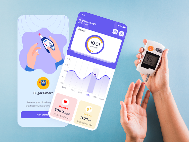 Blood Sugar 🩸(Tracker App) by Hammad Ramzan on Dribbble