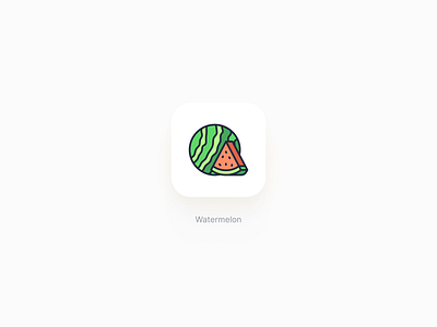 Watermelon icon art cute fruit icon illustration logo sicker watermelon