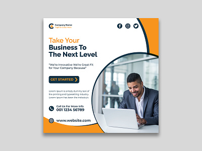 Corporate Social Media and Instagram Post Template advertise agency banner branding business business social media post commercial corporate corporate banner corporate social media design corporate social media post facebook ads instagram post sichonnu social media design social media post twitter social media post