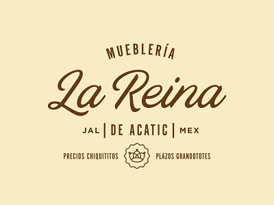 👑 La Reina logo crown logo type typography