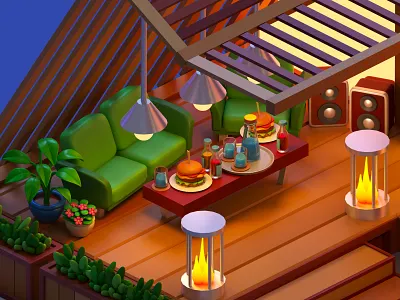 Burger House 3d 3dmax blend blender blender3d blendercycles branding design graphic design illustration logo ui