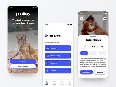 Goodboy: Dog Walking App Case Study app design ui ux