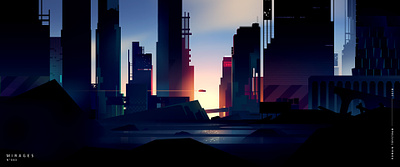 Mirages _ no mans land adventure animation city collection design discover discovery futur illustration light mirage story neon
