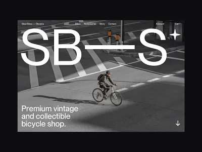 Steelbikes Stevens bike bycicle clean design landing page type typography ui ux web