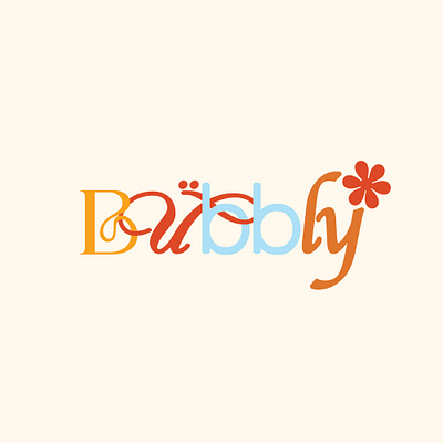 BUBBLY branding graphic design logo typography