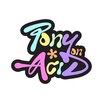 PONY ON ACID abstact branding design graphic design illustration logo typography vector