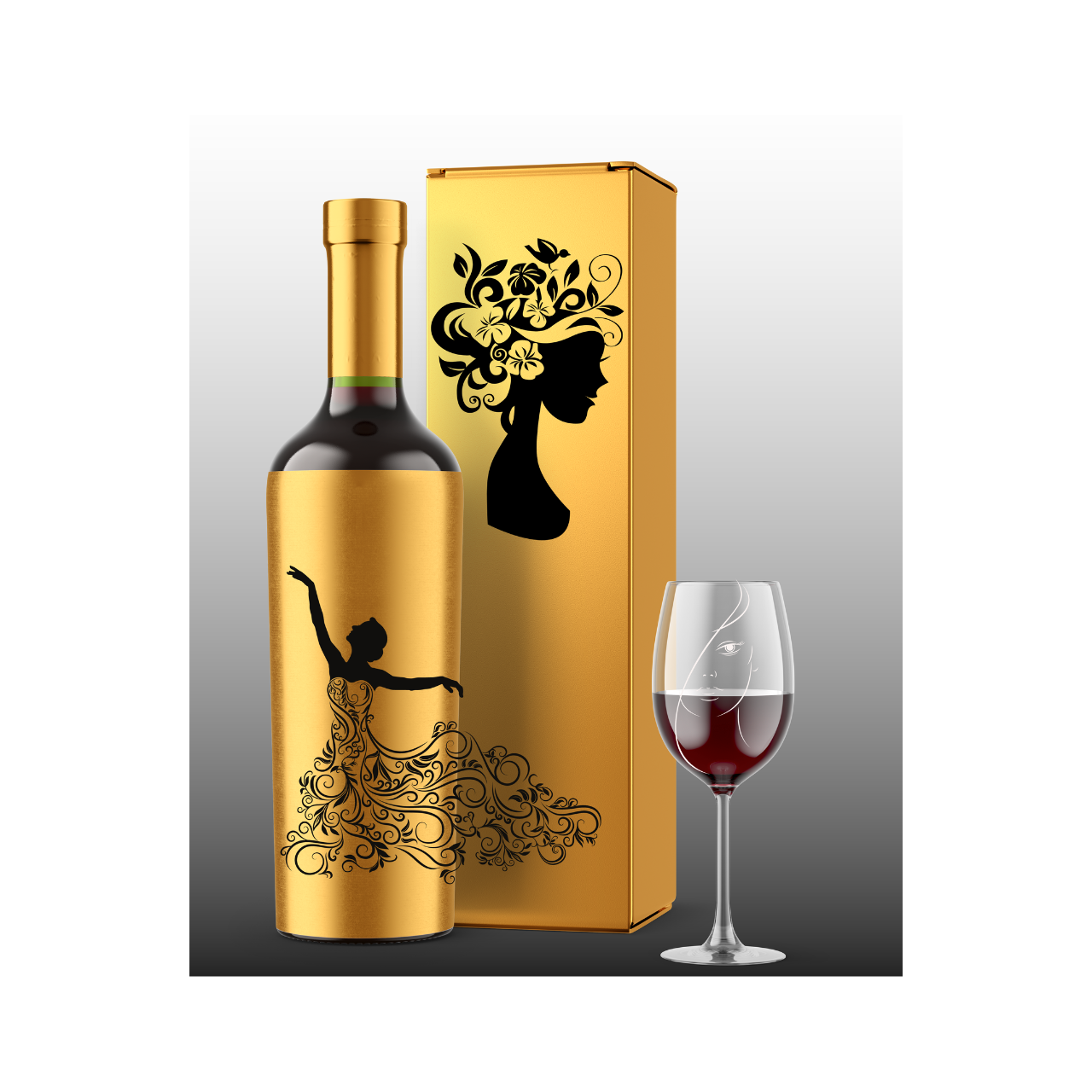 Wine Bottle, Box, Glass Label Design advertising animation branding logo motion graphics ui