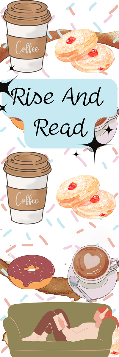 Rise and Read Bookmark Illustration bookmark books commission design illustration