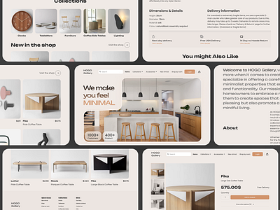 Minimal Home Accessory E-commerce Website concept design ecommerce home product landing page minimal minimal design product design sell shop ui ux website