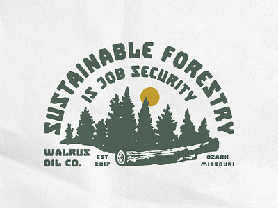 Walrus Oil - Sustainable Forestry forest forestry graphic design illustration trees typography vector walrus oil