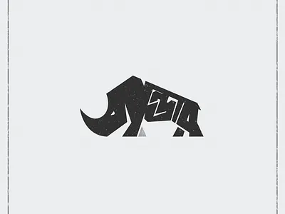 Rhino Bangla Typography Logo banglalogo concept gondar illustration logo rhino typography wordmark