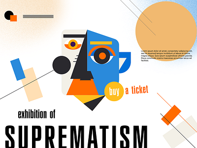 Suprematism design illustration ui ux vector web