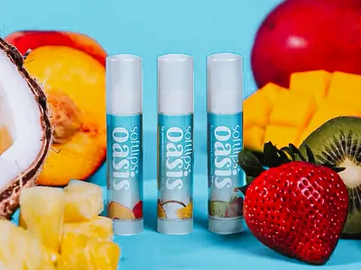 Softlips® Oasis Lip Balm Design graphic design illustration packaging packaging design photography print print design product photography