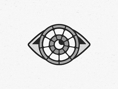 Gemineye astrology eye icon illustrator logo mark minimal spooky stained glass vintage witch