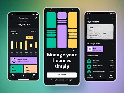 Rebound shot - Dark mode UI app branding color dailyui design mobile design typography ui