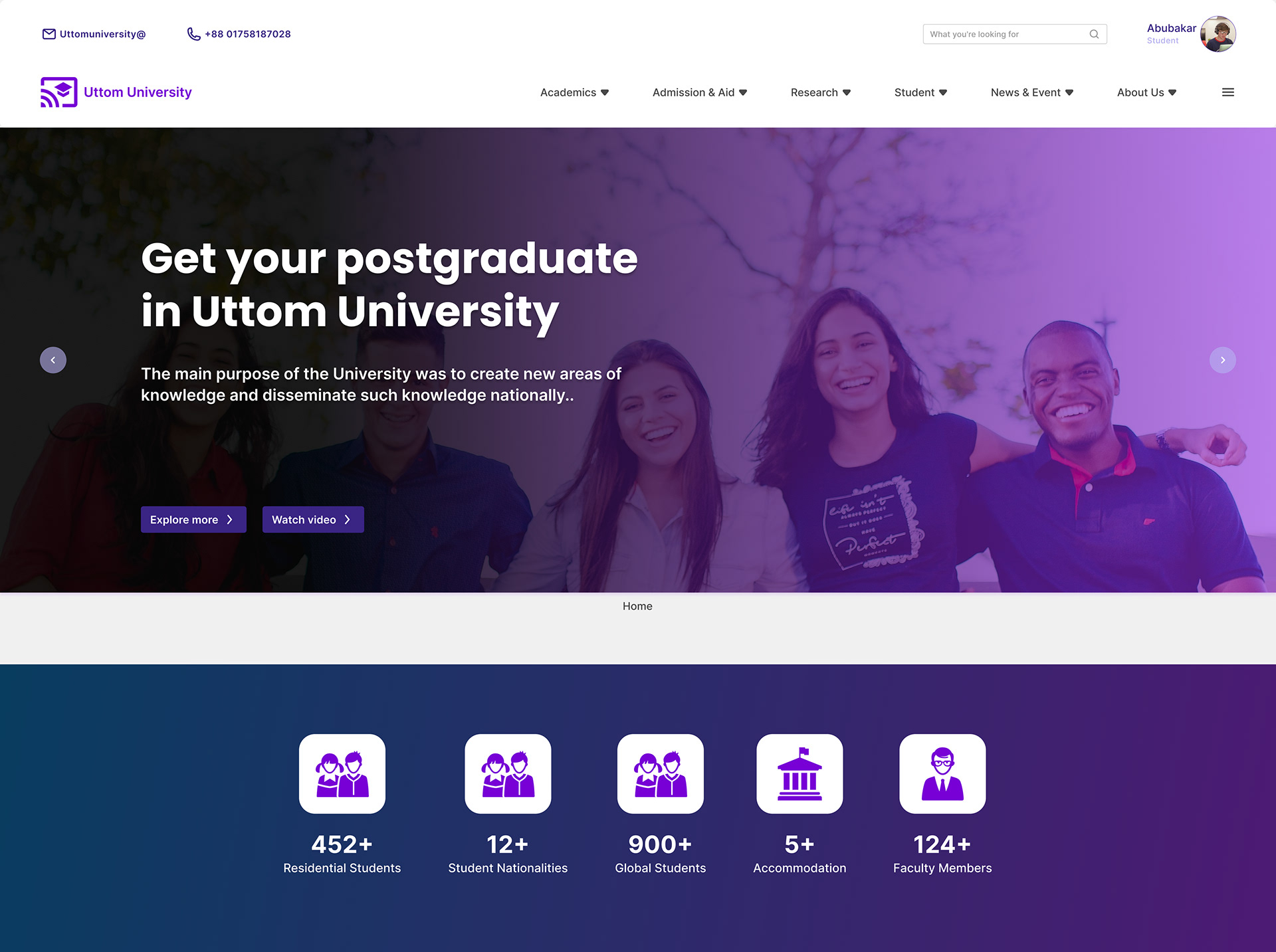 University Website Case Study academics website education website university website