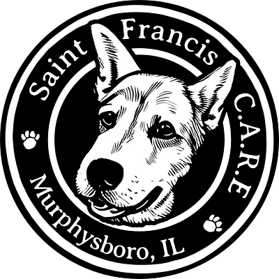 St. Francis C.A.R.E Sticker animal branding charity design dog graphic design illustration logo sticker