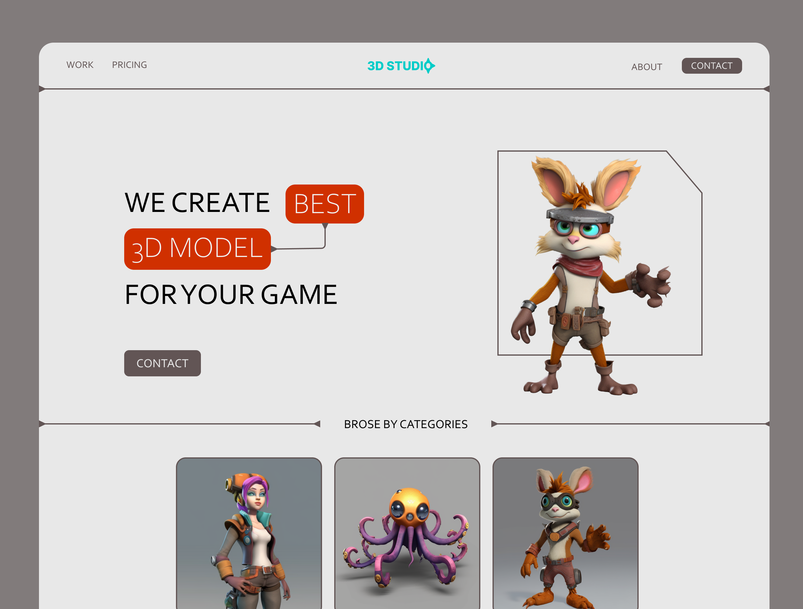 3D STUDIO 3d 3d studio game game character game development game studio ui