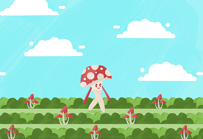 A day in a life of a mushroom animation motion graphics