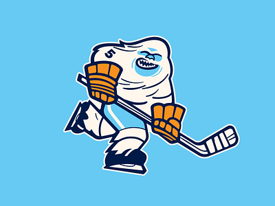 Great Skatin' Yeti abominable canada freshwater frozen great lakes hockey ice skating snowman stickers united states yeti