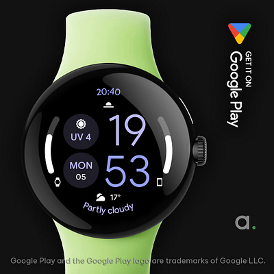 Material You 2: Wear OS watch face amoled watch faces amoledwatchfaces android android wear app google play illustration watch face wear os