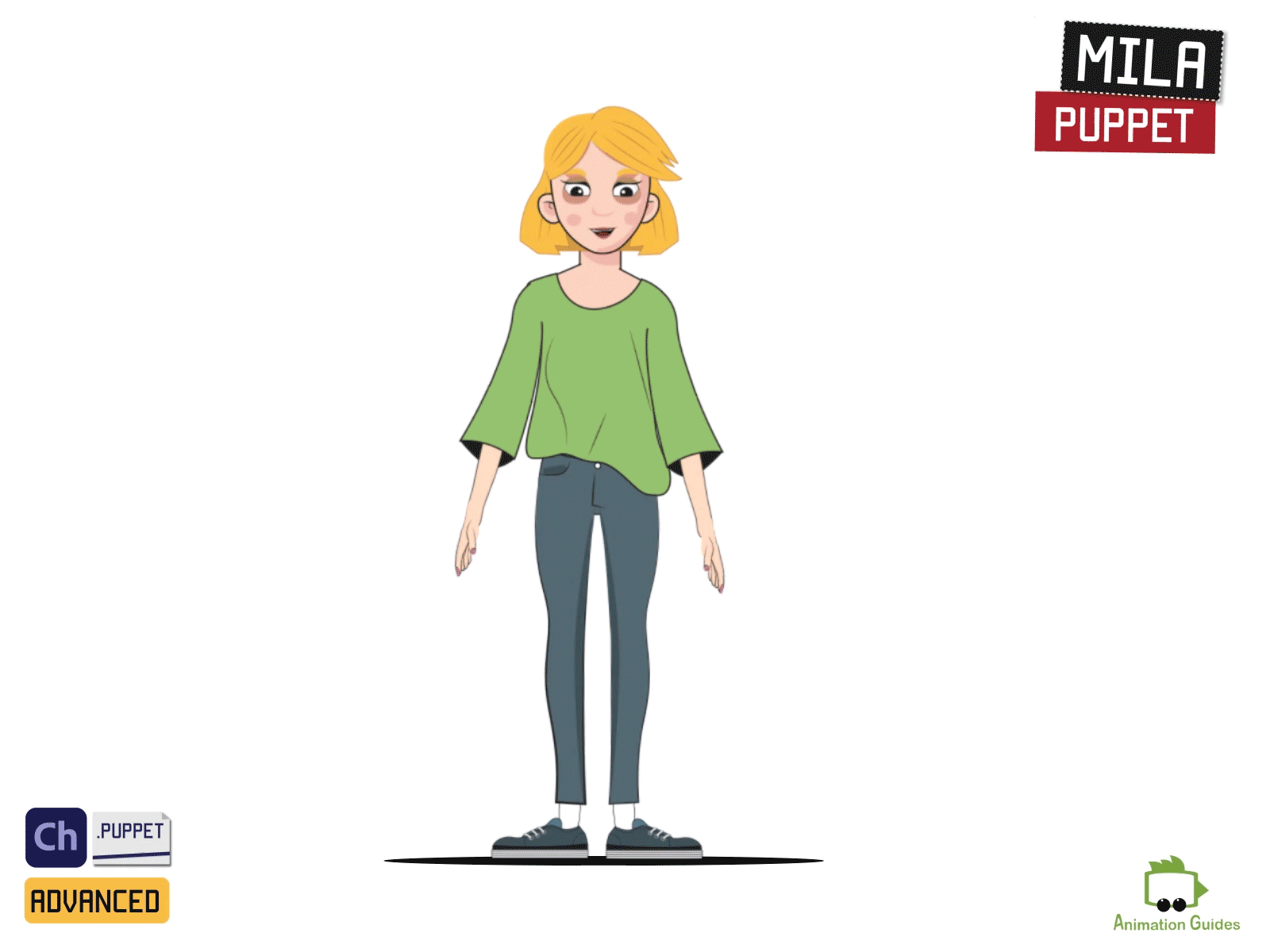 1..2..3... animated animation blonde character character animator character design counting download female girl puppet vector woman