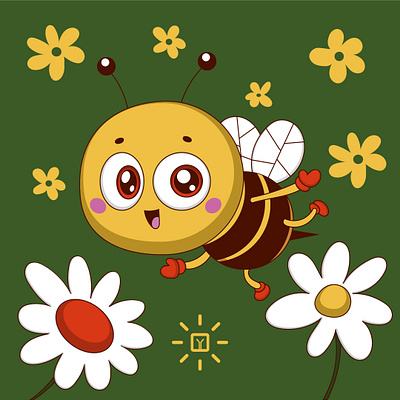 Little Bee adobe illustrator bee branding character design design illustration vector