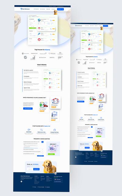 Rate Retriever Home Page Design 3d animation app branding design graphic design illustration logo typography ui ux vector