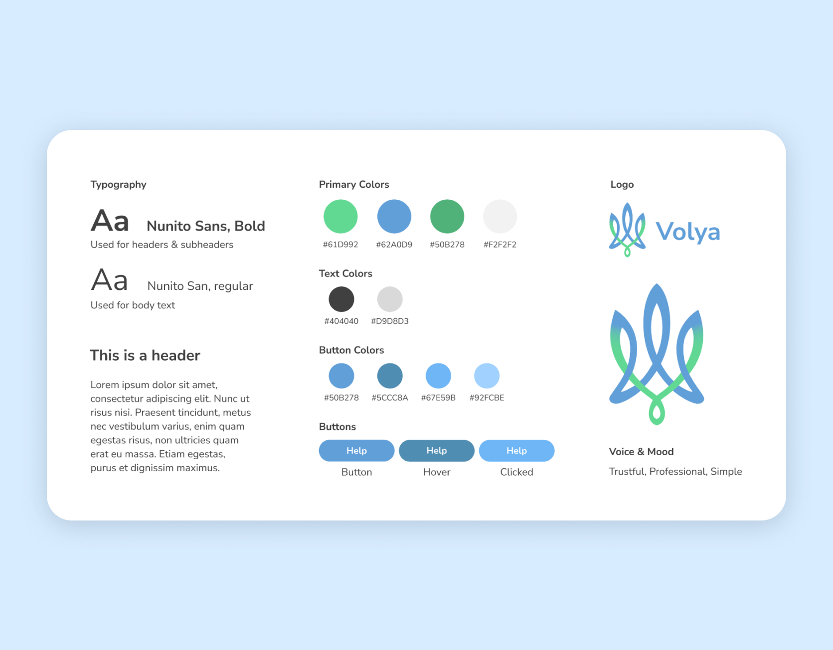 Style Guide for Application to help Ukrainian refugees - Volya android android app android app design app design button colors design font illustration logo refugee style style guide ui ukraine ux uxui