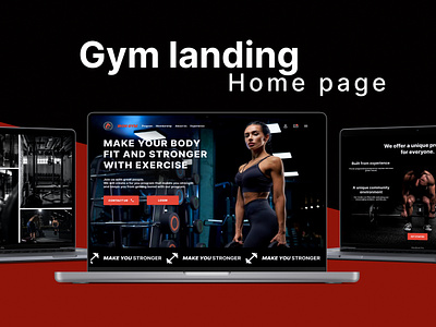 Gym - Landing page website design figma fitness gym gym landing gym site gym website landing landing page powerlifting price sport sport landing sport shop sport site sport website ui uiux ux