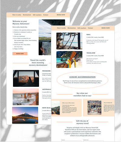 Mystery travel website design holidaywebsite information architechture product design travelwebsite ui ux vacationwebsite