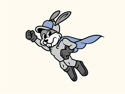 Bunny Hero apparel badge brand branding bunny design hero illustration logo logo design rabbit vector