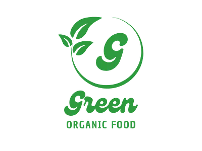 Green Organic food branding design graphic design logo logo design logo for it company