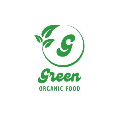 Green Organic food branding design graphic design logo logo design logo for it company