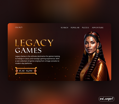 Legacy Games Web Design games mobile app design responsive ui ui ux design user interface ux website design